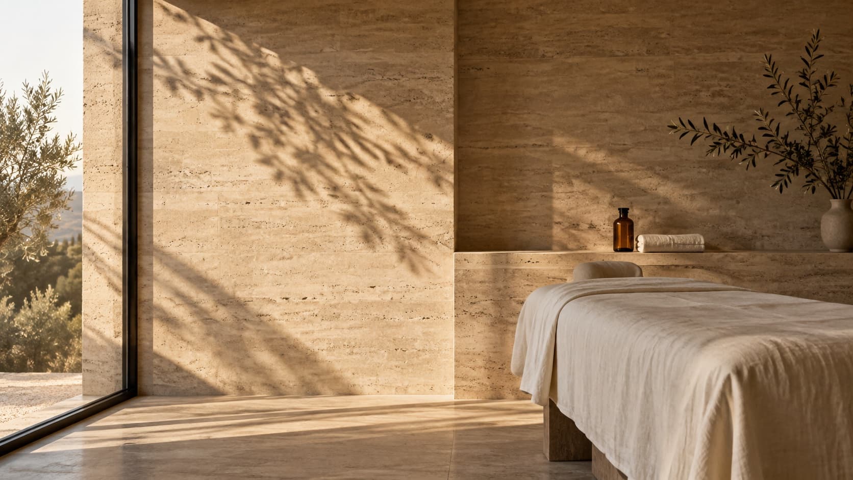 A sunlit treatment room